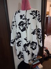 Hobbs London Black and White Floral Coat