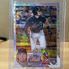 Brett Baty 2023 Topps Chrome Baseball Logofractor #204 New York Mets Rookie RC