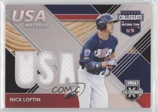 2020 Panini Elite Extra Edition USA Baseball Material Black Nick Loftin ii1