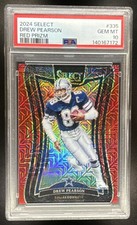 Drew Pearson 2024 Panini Select #335 Suite Red Prizm /49 PSA 10