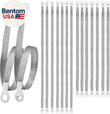 16 Pcs Ground Straps, 10/12 Inch Universal Automotive Braided Ground Strap, Engi