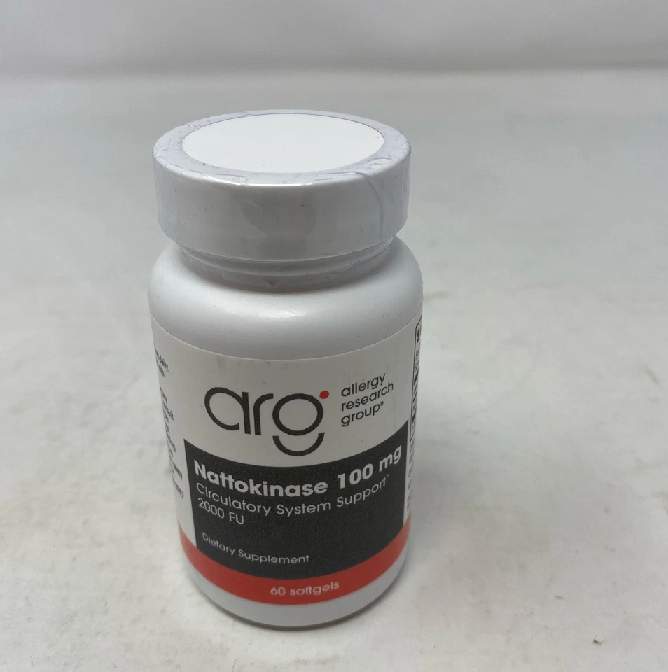 Allergy Research Group Natokinase 100 mg - 60 cápsulas blandas frasco blanco Foto 2 de 4