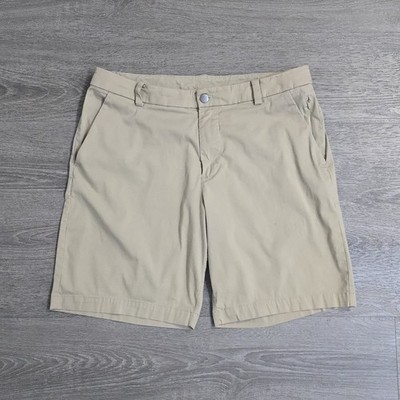 Lululemon ABC Classic Fit 8” Shorts Khaki Chino Casual Golf Zip