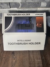 Intelligent Toothbrush Holder UV Sterilizer NIB 4 Brush Slot  2 Cups Wall Mount