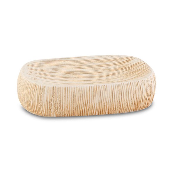 Beige Seifenschale Seifenhalter Seifenablage Mit Struktur - Badset Serie Graffio-image