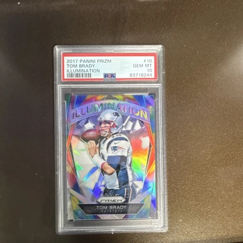 2017 Panini Prizm Tom Brady Illumination Silver Prizm #10 PSA 10