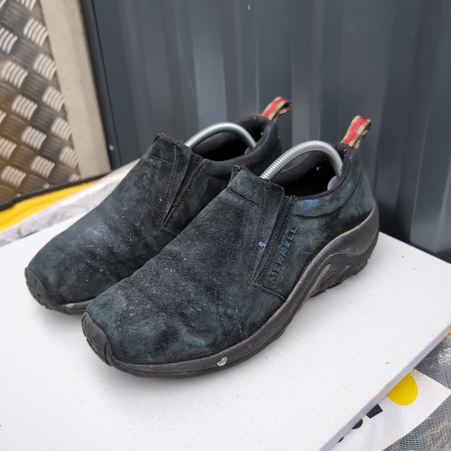 UK 10 Merrell Uomo Jungle Moc J60825 Nero Scarpe da Escursionismo Scarpe da Ginnastica Zoccoli SLip On