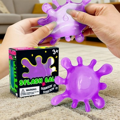 Sploot Splat Combo Squeeze Ball Fidget Squish Spielzeug, blau grün und lila