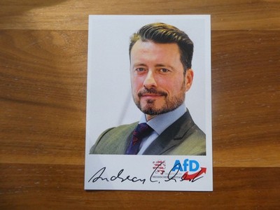 Andreas Lichert Autogramm Autogrammkarte Politik Politiker AFD MdL Hessen