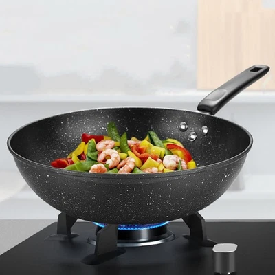 Traditionelle Maifan-Stein-Wok-Bratpfanne, Haushaltsküchengeschirr, kleiner Wok - Bild 1 von 4