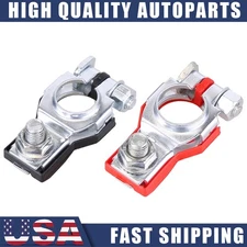 2PCS Car Battery Terminal Clamp Connectors Positive Negative Release Disconnect