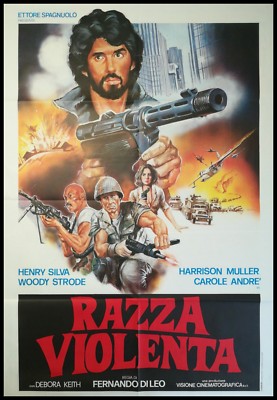 RAZZA VIOLENTA Manifesto Film 2F Poster Originale Cinema SILVA STRODE DI LEO