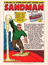 SANDMAN SPIDERMAN By Steve Ditko 9"x12" Marvel Comics Vintage Art Print Poster
