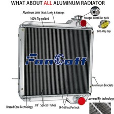 4-ROW RADIATOR FOR CASE IH 584 585 586 570LXT 580L SUPER L M 590SL#234876A1