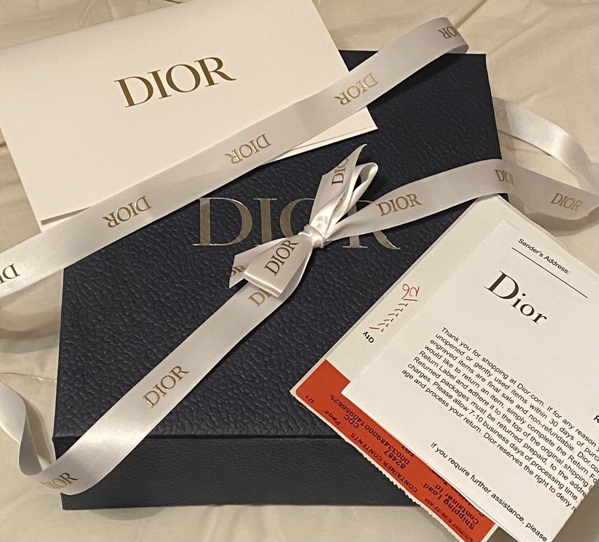 DIOR BLUE GIFT BOX L 9in H 9in D 3 1/2in- BRAND NEW IN PACKING | eBay