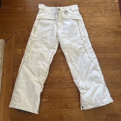 TACTIC Ski Snow Pants UNISEX Size SMALL WHITE  Waterproof Breathable