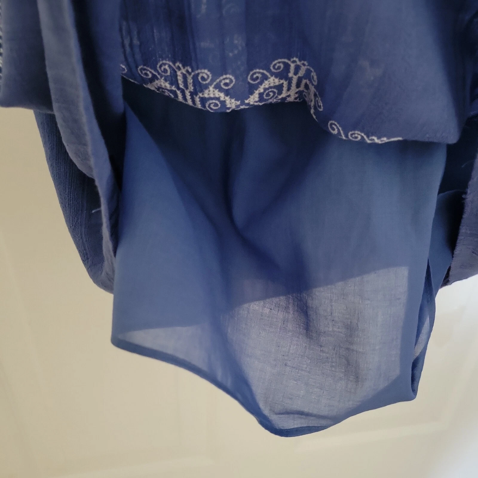 ABITO RICAMATO TORY BURCH BLU a spalla taglia S Petite