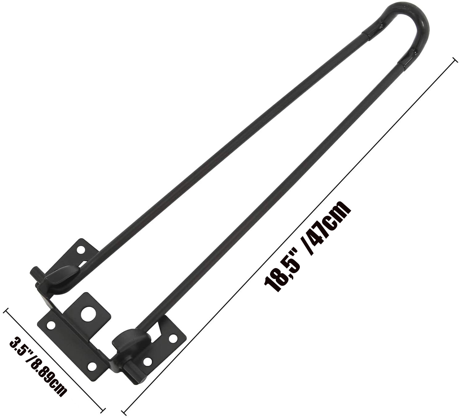 4pcs 18.5" Folding Table Legs Hairpin Solid Iron Bar Heavy Duty