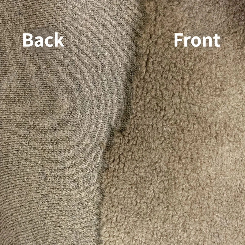 Tela de mezcla de lana 70 % gruesa Sherpa polar lana para ropa material por yarda Foto 4 de 4