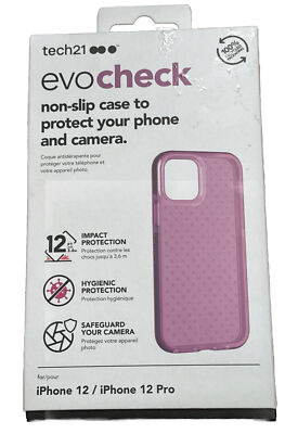 Tech21 EvoCheck Anti-Rutsch Schutzhülle, für iPhone 12/12 Pro2020 6,1'', Fuchsia