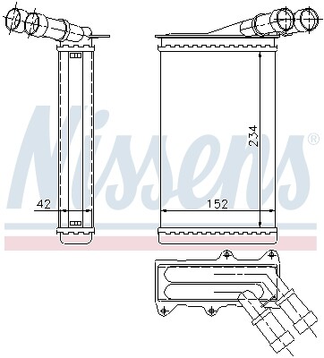 ☺︎ Fits NISSENS NIS 71156 Heat Exchanger, interior heating OE