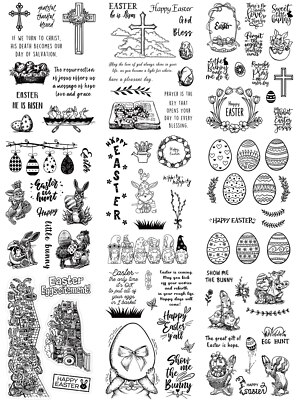 Easter Blessing Bunnies Eggs Clear Stamps Scrapbooking Card Making Album Craft