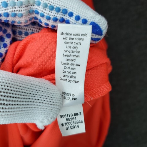 Athleta Hoodie Coverup Swim Dress Womens Small Neon Orange Wick it Long Sleeve - Picture 8 of 8