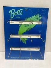VTG Bett’s Popping Flies Bug  Lure Store Display Card Rare Fly Fishing Trout