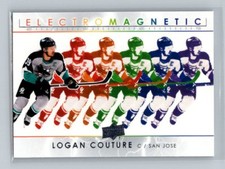 2021-22 UD Series 1 Electromagnetic  #EM-28 Logan Couture San Jose Sharks