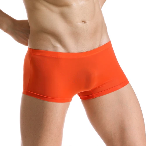Men Ultra-thin Boxer Shorts Soft Slip Underwear Sexy Low Waist Briefs Panties US - Picture 18 of 92