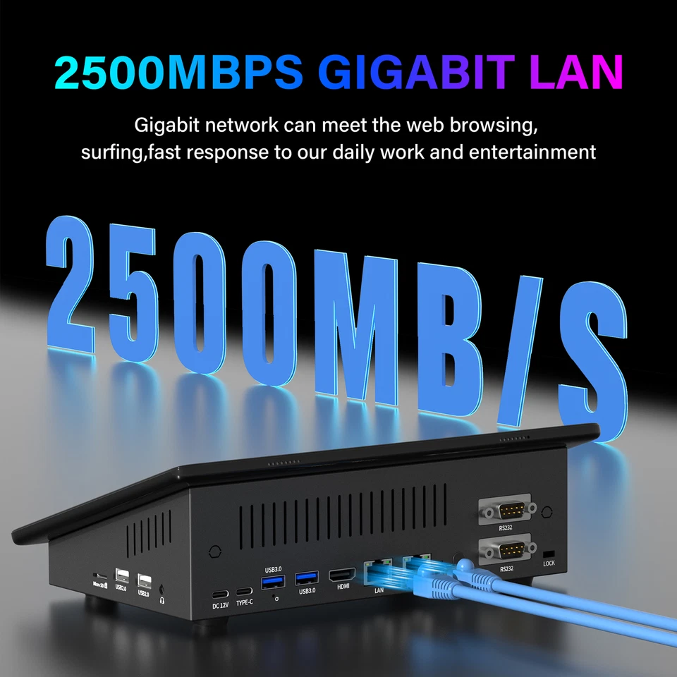 10,1 Zoll Mini PC Windows 11 Intel Alder Lake N5095 8GB+128GB Mini Computer WiFi - Bild 2 von 4