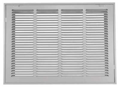 Zoro Select 4Mjt7 Filtered Return Air Grille , 14 X 24 , White , Steel