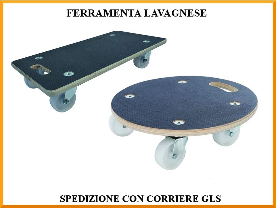 Carrellini con ruote per traslochi e spostamento carichi fino a 250 kg - Immagine 2 di 4