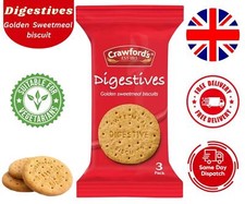 Crawford's Digestives Golden Sweetmeal Biscuits Best for Vegetarian Pack of 20