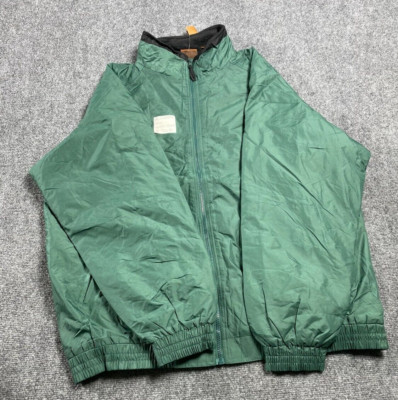 Harriton Men's Green Bomber Jacket Zipped Pockets Size XL