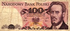 05 Polonia / Polonia P143c 100 Zlotych 1979 Serie HC