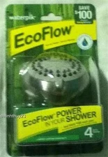 New WaterPik EcoFlow VBE-429 Shower Head Fixed Mount Brushed Nickel 4 Spray Set