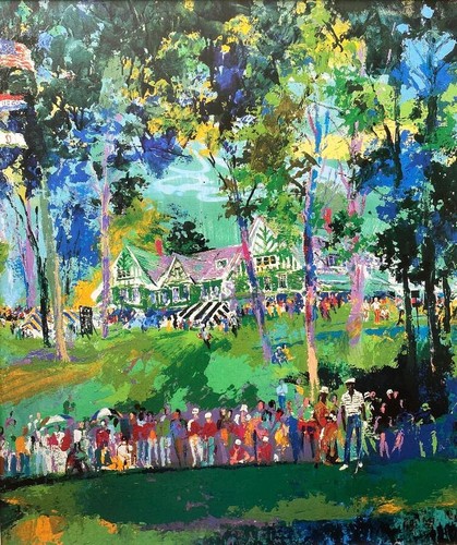 LeRoy Neiman "Oakmont Country Club- Pittsburgh" FRAMED Art Print Golf Golfing - Picture 2 of 3