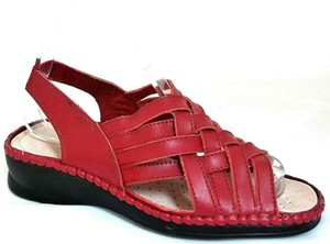 deep red sandals