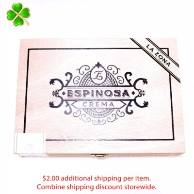 Espinosa Robusto Crema Empty Wood Cigar Box 8.75'' x 6.5'' x 2''