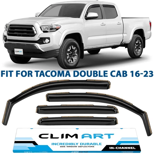 Rain Guards Vent Visors Shade for 2016-2023 Toyota Tacoma Double Cab