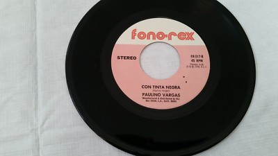 PAULINO VARGAS - LA PANTERA/CON TINTA NEGRA - 45 RPM - VERY GOOD - PLAY TESTED