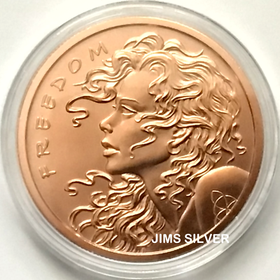 #ad 2023 Silver Shield FREEDOM GIRL 1 oz. Copper BU with Free Capsule .999 Pure $9.99