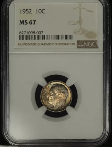 1952 Roosevelt Dime NGC MS-67                                 TQ1181/CH