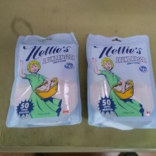 Nellie's Laundry Detergent Soda, 100 Load New Sealed 2 x 50 Loads bags