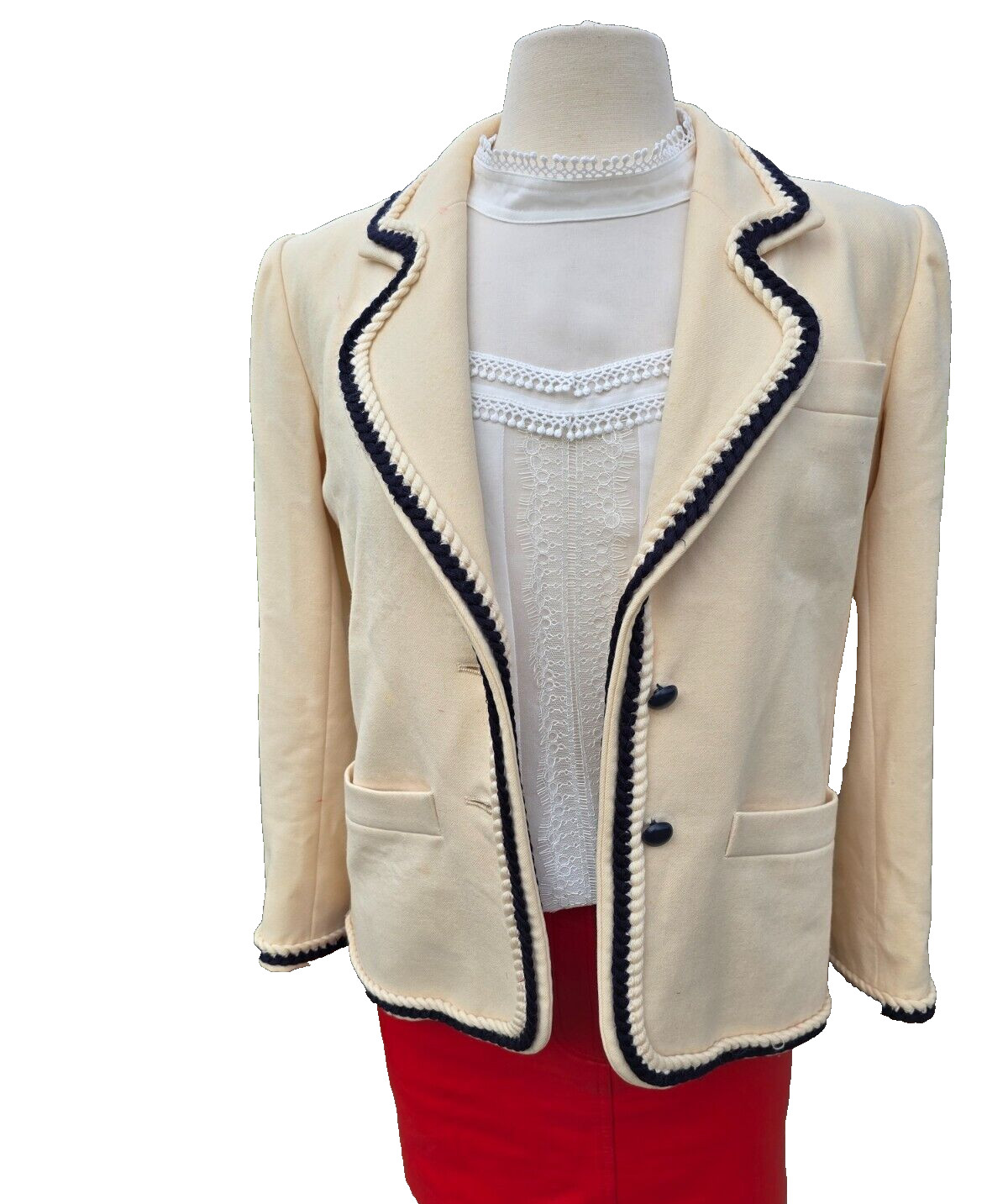 Vintage YSL Yves Saint Laurent Ladie's Blazer Jacket SZ 38 RIVE GAUCHE 70's/80's thumbnail 3