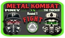 Metal Kombat Round 1: Piney vs The Trucker Colorized 1 oz Silver Bar 89.00 per troy oz