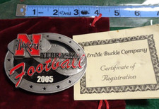 Nebraska 2005 Huskers Belt Buckle with COA and Pouch