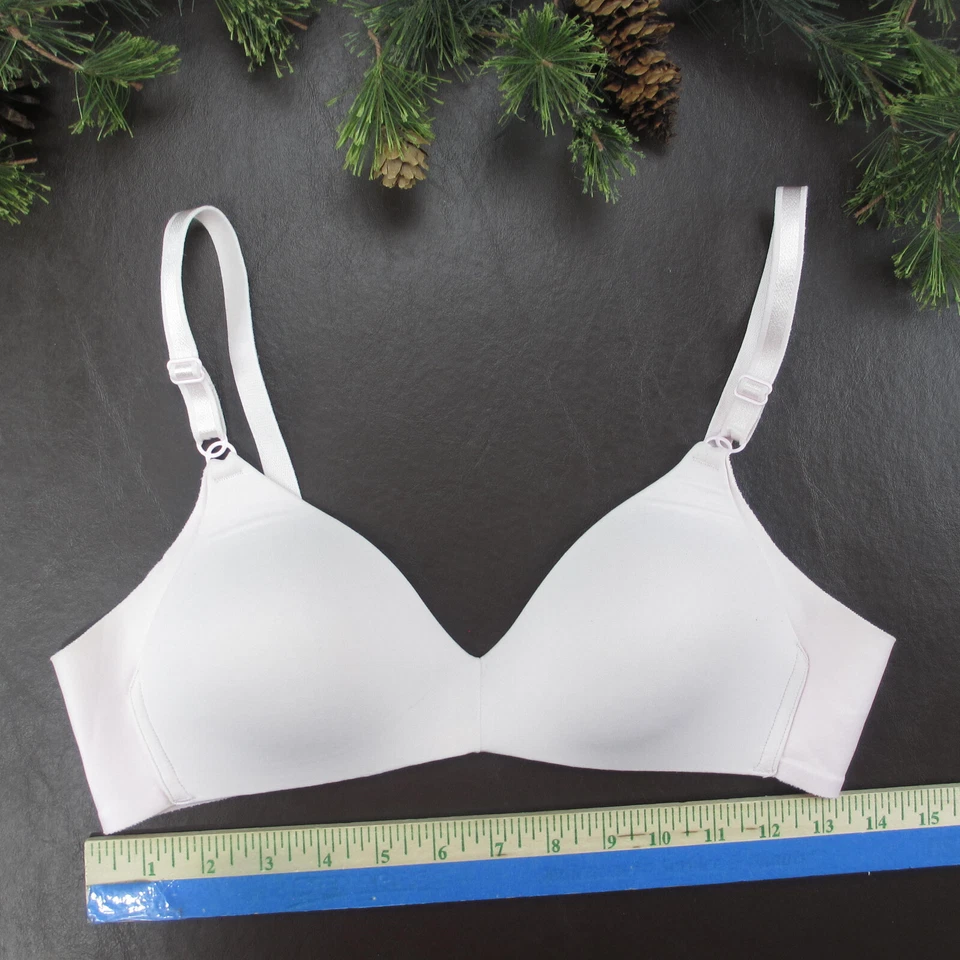 Sujetador Warner's Talla 34A Rosa Acolchado Inalámbrico Cierre Ajustable Trasero Foto 2 de 4