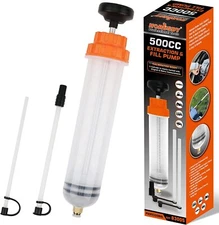 HORUSDY 500CC Fluid Extractor Automotive Oil Extractor Syringe Pump Manual